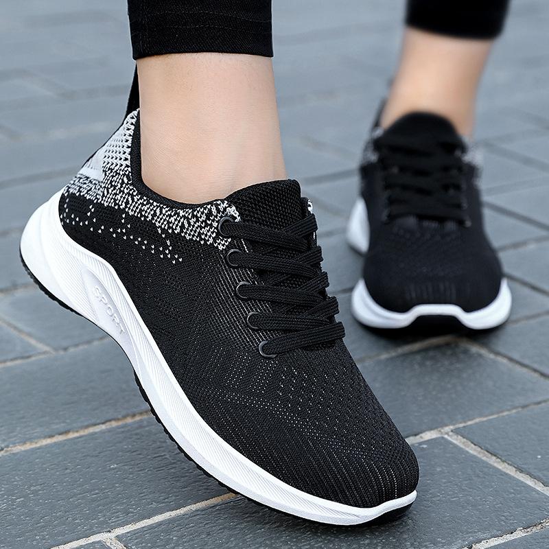 Sportschuhe Damen Neue Damenschuhe Atmungsaktive Schnürschuhe Freizeitschuhe Mode Schuhe mit weichen Sohlen Damen 41 von Joom DACH