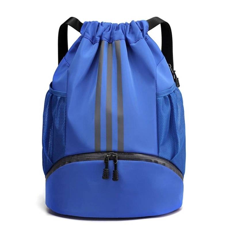 Sporttasche Fitness Rucksack Frauen Männer Basketball Rucksack Outdoor Fußball Fußball Lagerung Taschen Training Kordelzug Sport Knapsack blau von Joom DACH