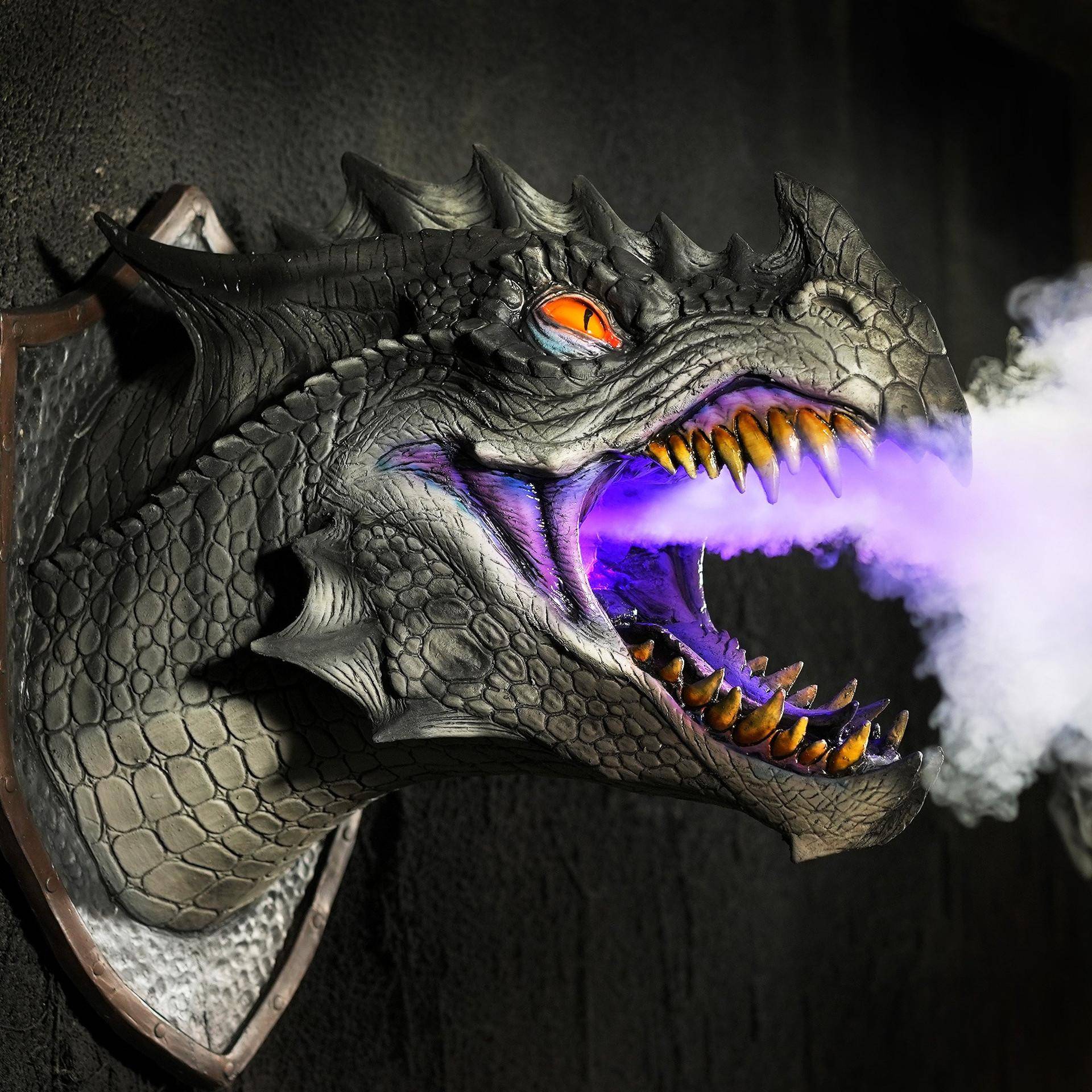 Sprayer LED Drachenkopf Hängelampe Laterne Wandlampe Harz Dinosaurier Basteln Halloween Dekoration Hängelampe von Joom DACH