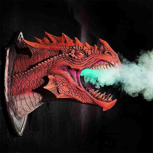 Sprayer LED Drachenkopf Hängelampe Laterne Wandlampe Harz Dinosaurier Basteln Halloween Dekoration Hängelampe von Joom DACH