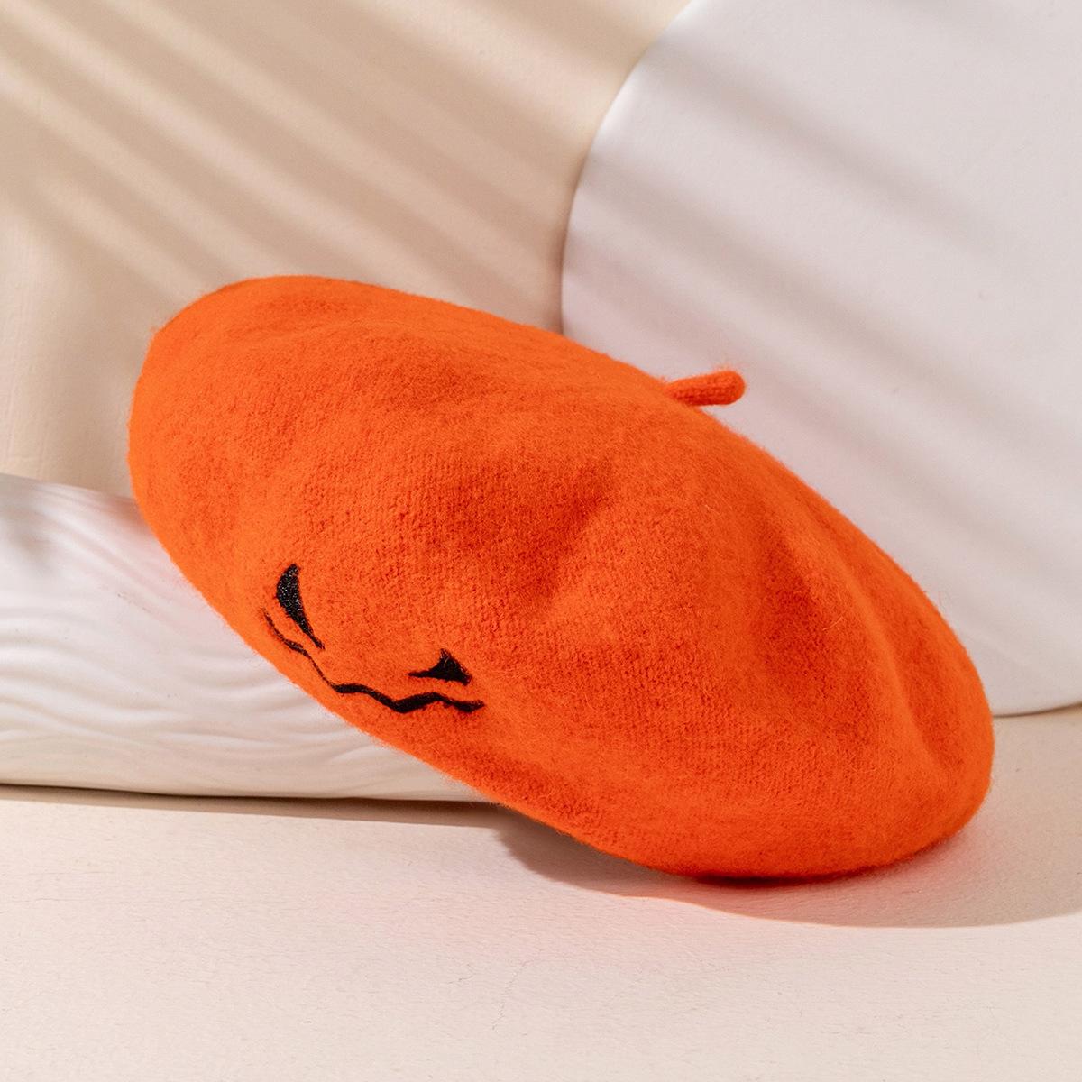 Frühling und Herbst Kürbishut Bestickte Baskenmütze Halloween-Hut für Kürbis Schwarz Winter Warm Wolle Wintermütze Kürbis One Size Frühling und Herbst Kürbishut Bestickte Baskenmütze Halloween-Hut für Kürbis Schwarz Winter Warm Wolle Wintermütze Kürbis One Size von Joom DACH