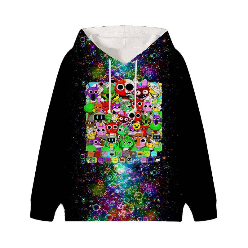 Sprunki Incredibox Hoodie Cartoon Spiel Kinder Niedlich Kinder Herbst Sweatshirt Manga Kleidung Kind Mädchen Junge Oberteil Kapuzenpullover Hoodies 140 hellbraun von Joom DACH