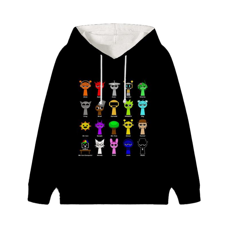 Sprunki Incredibox Hoodie Cartoon Spiel Kinder Niedlich Kinder Herbst Sweatshirt Manga Kleidung Kind Mädchen Junge Oberteil Kapuzenpullover Hoodies 140 von Joom DACH