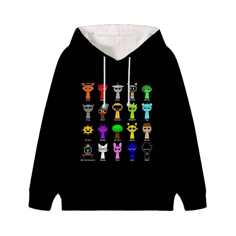 Sprunki Incredibox Hoodie Cartoon Spiel Kinder Niedlich Kinder Herbst Sweatshirt Manga Kleidung Kind Mädchen Junge Oberteil Kapuzenpullover Hoodies 140 blau von Joom DACH