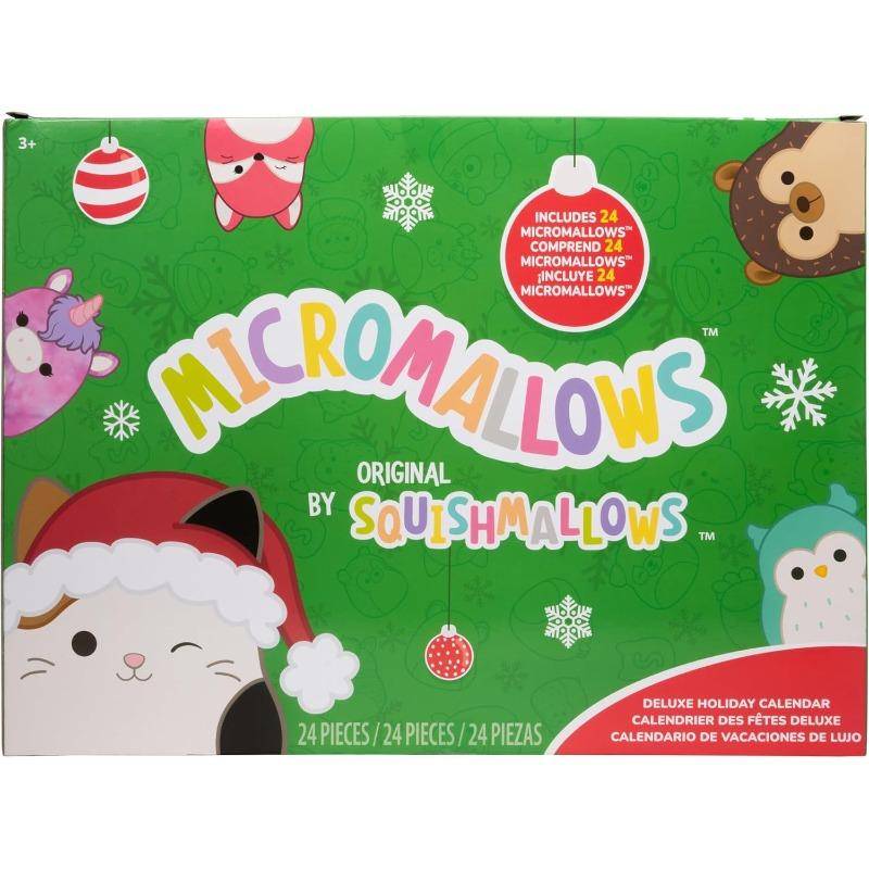 Squish Mallows Adventskalender 2025, 24-Tage Micromallows Weihnachts-Countdown-Kalender, Squish-Spielzeug für Kinder grün von Joom DACH