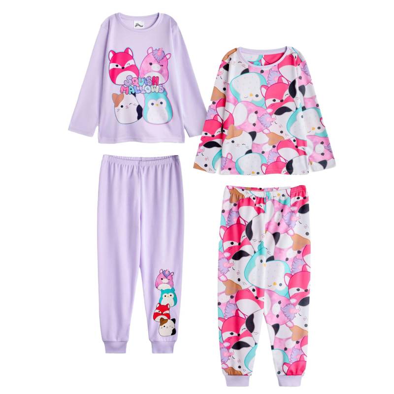 Squishmallows Mädchen Charaktere Langarm-Pyjama-Set (Packung mit 2) 9-10 Years violett von Joom DACH