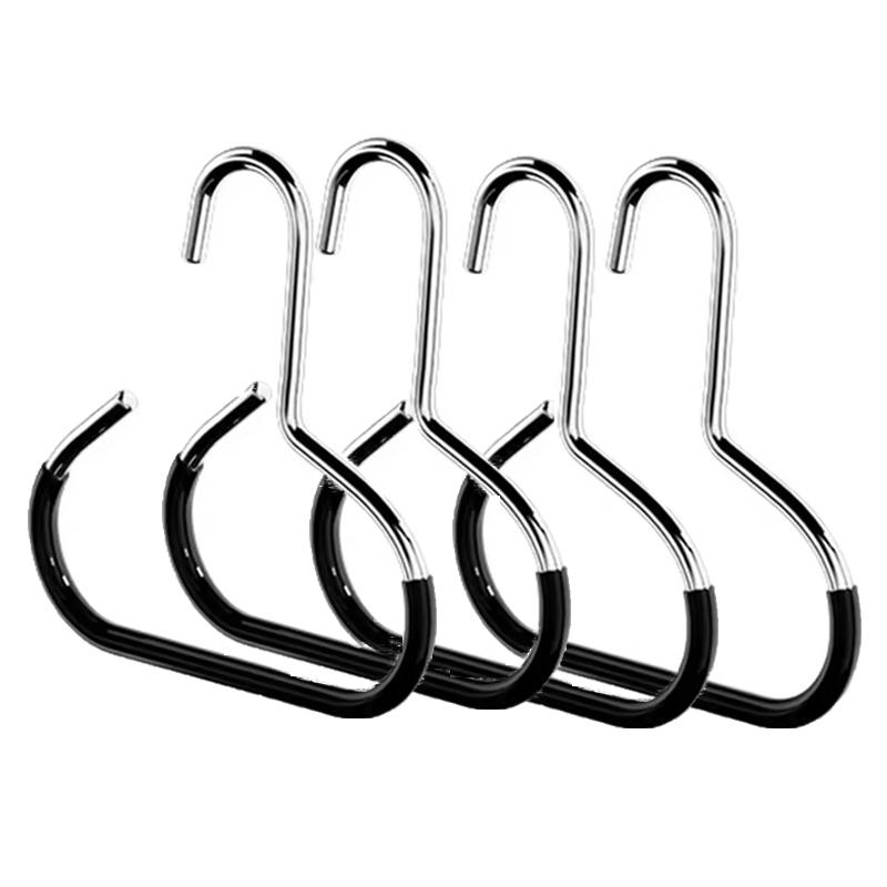 Stabiler Kreisring Hutaufhänger Markierungsfrei Rutschfest Hutaufbewahrungshaken Schal Handtuch Krawatten Hängeregal 4PCS schwarz von Joom DACH