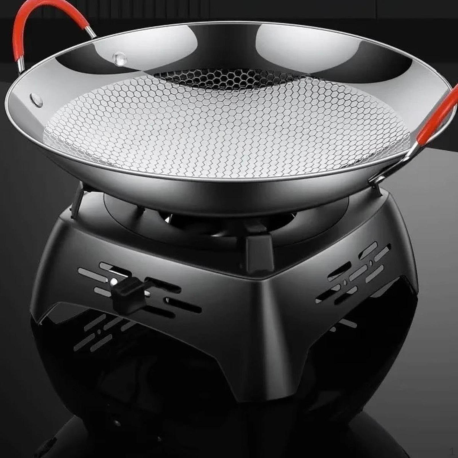 Edelstahl-Kochpfanne Braten Antihaft-Suppentopf Leicht zu reinigender Wok für den Einsatz in der Küche 9inch Without Lid von Joom DACH