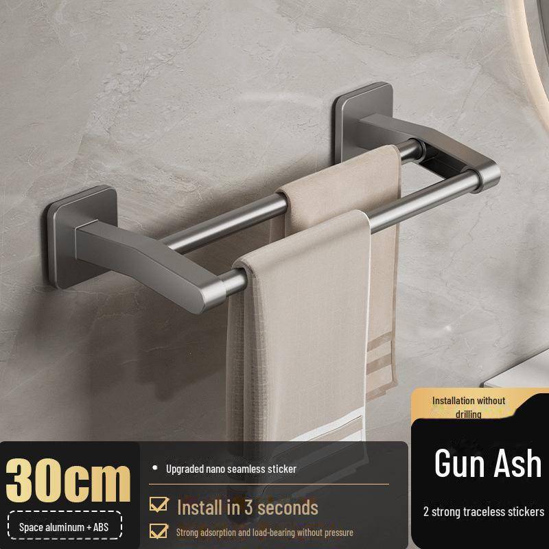 Stanzfreier Handtuchhalter aus Aluminium: Badezimmeraufbewahrung & Organizer von Joom DACH