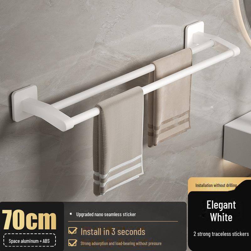 Stanzfreier Handtuchhalter aus Aluminium: Badezimmeraufbewahrung & Organizer von Joom DACH