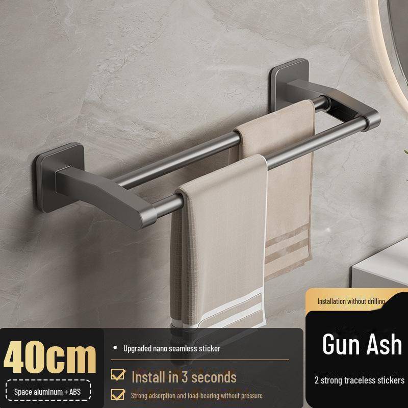 Stanzfreier Handtuchhalter aus Aluminium: Badezimmeraufbewahrung & Organizer von Joom DACH