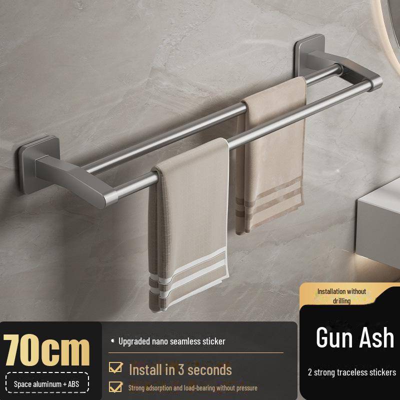 Stanzfreier Handtuchhalter aus Aluminium: Badezimmeraufbewahrung & Organizer von Joom DACH