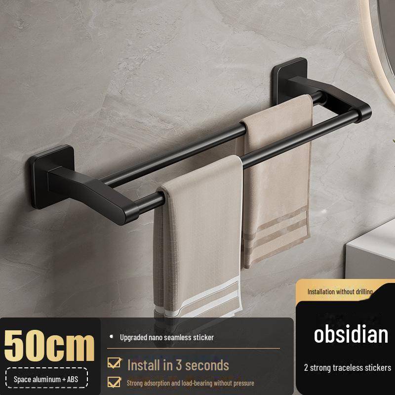 Stanzfreier Handtuchhalter aus Aluminium: Badezimmeraufbewahrung & Organizer von Joom DACH