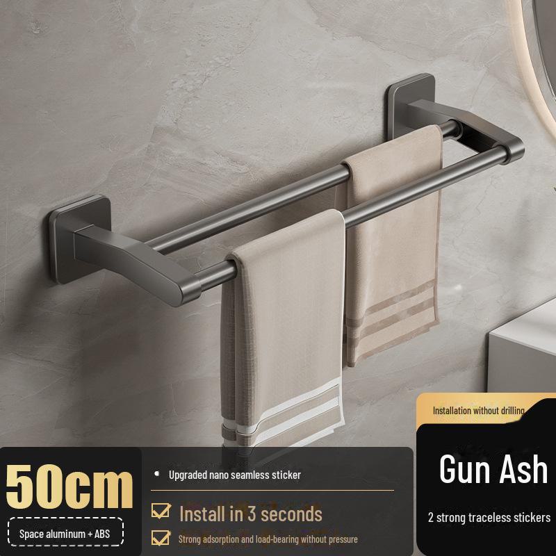 Stanzfreier Handtuchhalter aus Aluminium: Badezimmeraufbewahrung & Organizer von Joom DACH