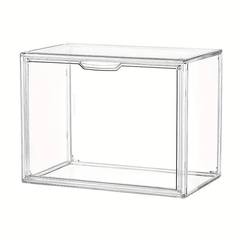 Stapelbare Acryl-Aufbewahrungsboxen mit Deckel, Vielseitige transparente Organizer-Behälter, Freistehende Kunststoffbehälter für Handtaschen, Geldbörsen, Hüte, Spielzeug, Bücher 1pc von Joom DACH
