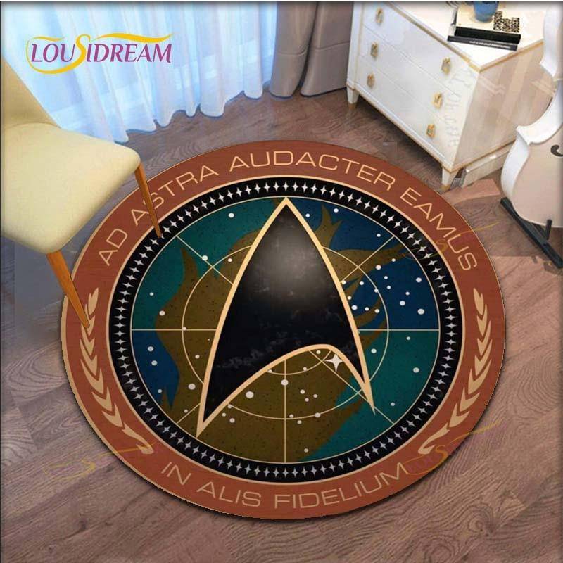 Star Trek-Logo-Muster, runder Teppich für Wohnzimmer, Badezimmer, Küche, Fußmatte 80cm Star Trek-Logo-Muster, runder Teppich für Wohnzimmer, Badezimmer, Küche, Fußmatte 80cm von Joom DACH
