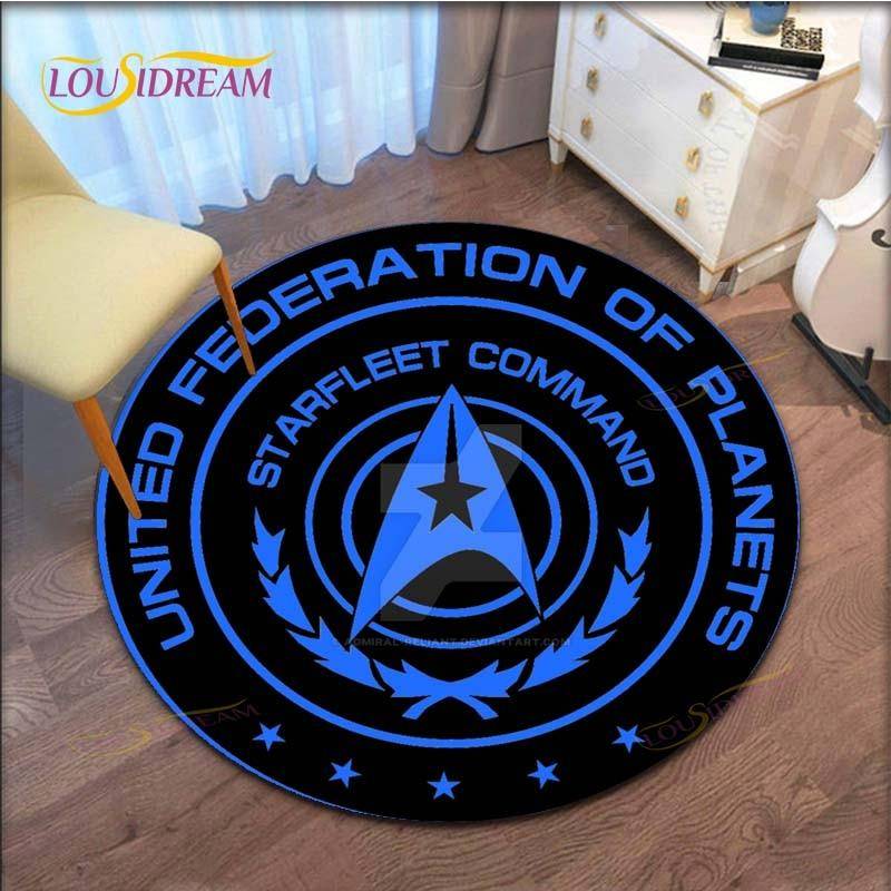 Star Trek-Logo-Muster, runder Teppich für Wohnzimmer, Badezimmer, Küche, Fußmatte 80cm Star Trek-Logo-Muster, runder Teppich für Wohnzimmer, Badezimmer, Küche, Fußmatte 80cm von Joom DACH