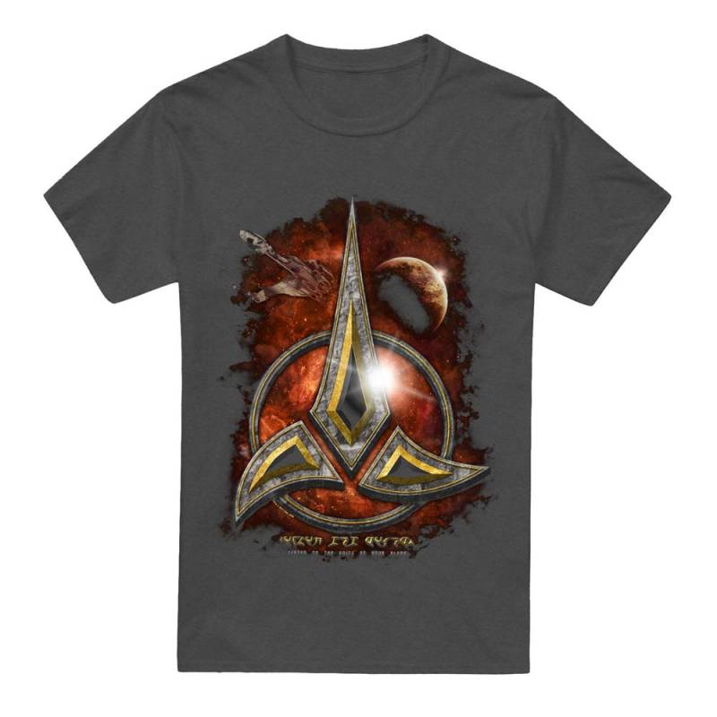 Star Trek Unisex Erwachsenen Klingonen Wappen T-Shirt S kohle von Joom DACH