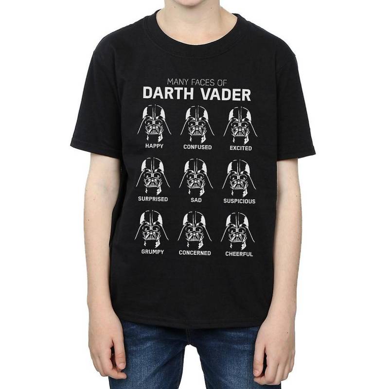 Star Wars Boys Many Faces Of Darth Vader Baumwoll-T-Shirt 9-11 Years schwarz von Joom DACH