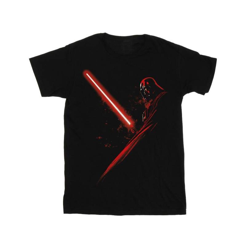 Star Wars Jungen Darth Vader Lichtschwert T-Shirt 7-8 Years schwarz von Joom DACH