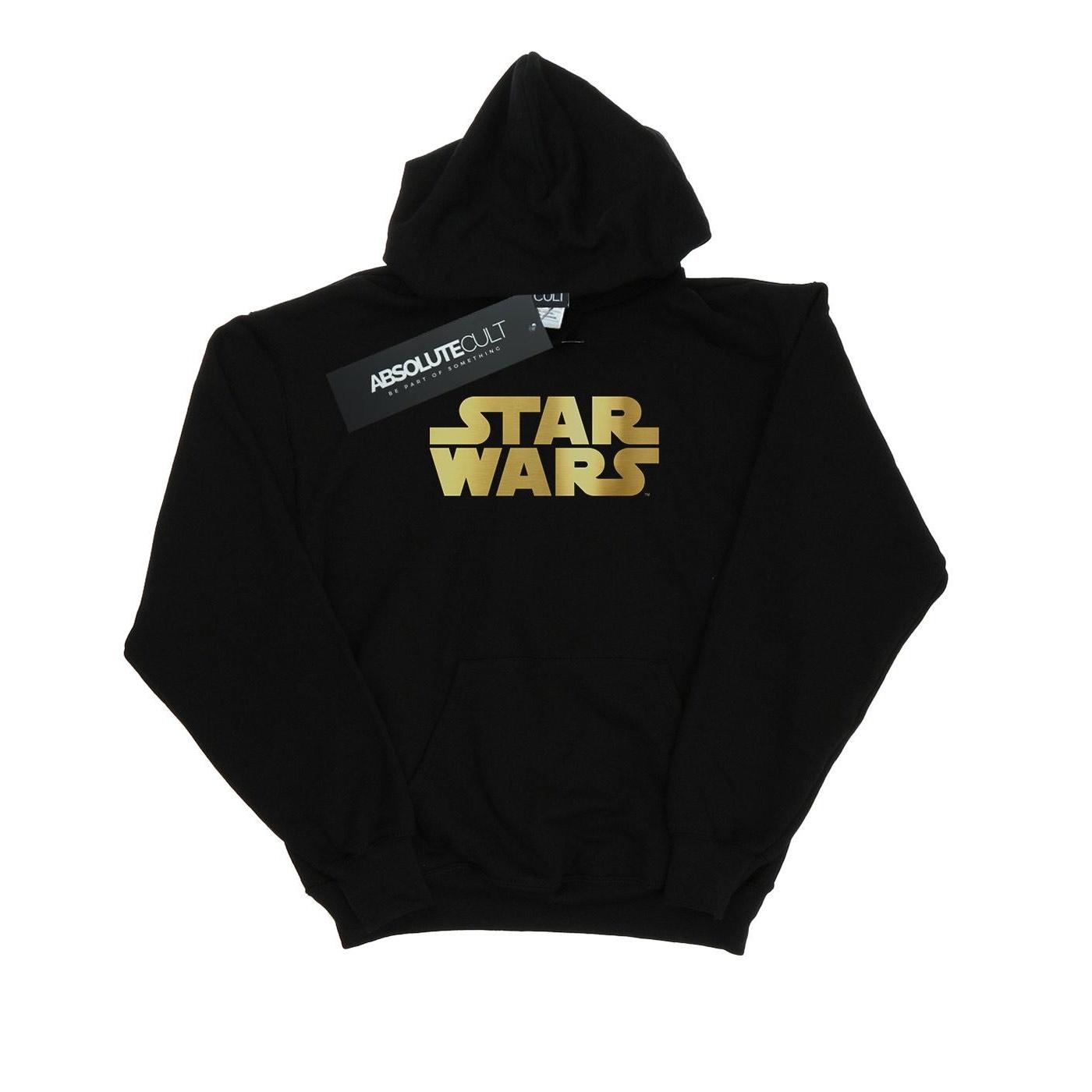 Star Wars Kapuzenpullover mit goldenem Logo für Jungen 9-11 Years schwarz von Joom DACH