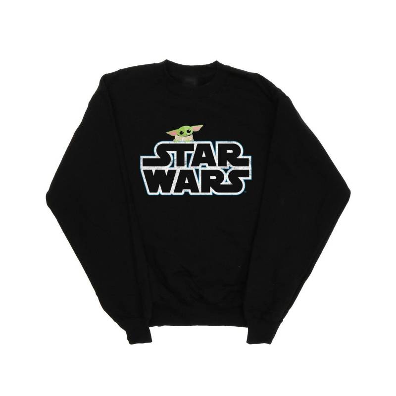 Star Wars Mädchen The Mandalorian The Child Logo Sweatshirt 9-11 Years schwarz von Joom DACH
