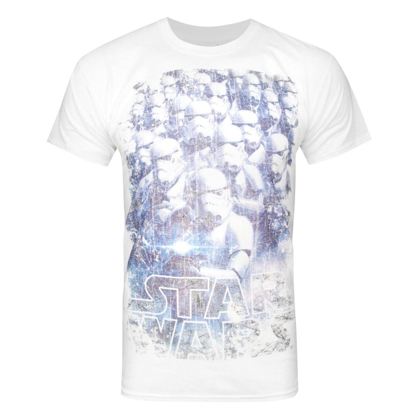 Star Wars Offizielles Distressed Storm Troopers T-Shirt für Herren S weiß von Joom DACH