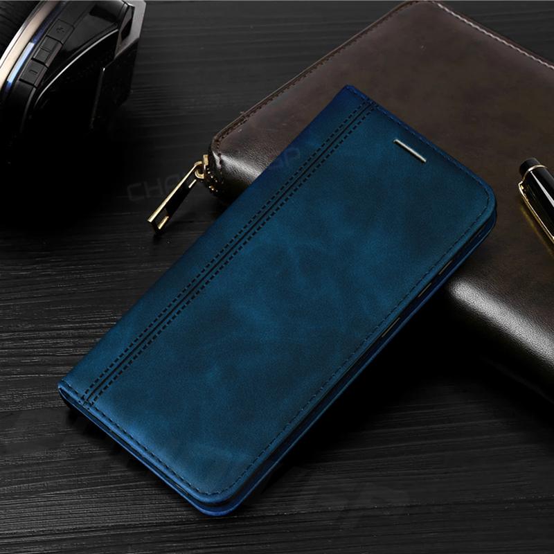 Starker Magnet Leder Flip Case für Samsung Galaxy A52 A72 A12 A32 A42 5G A21S A51 A71 A01 A11 A21 A31 S20 FE S21 S30 Plus Ultra Wallet Book Cover Samsung Galaxy A42 5G blau von Joom DACH