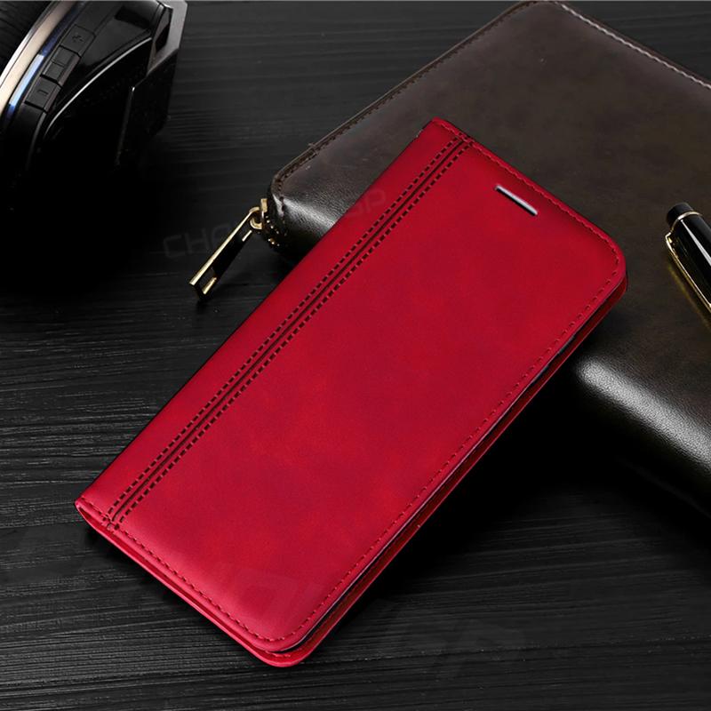Starker Magnet Leder Flip Case für Samsung Galaxy A52 A72 A12 A32 A42 5G A21S A51 A71 A01 A11 A21 A31 S20 FE S21 S30 Plus Ultra Wallet Book Cover Samsung Galaxy A71 rot von Joom DACH