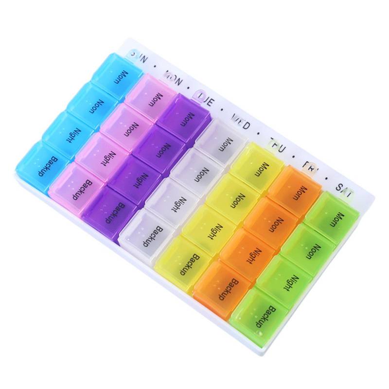 Staubdichter, getrennter Pillen-Organizer, Pillendose, Medikamenten-Aufbewahrungsspender bunt von Joom DACH