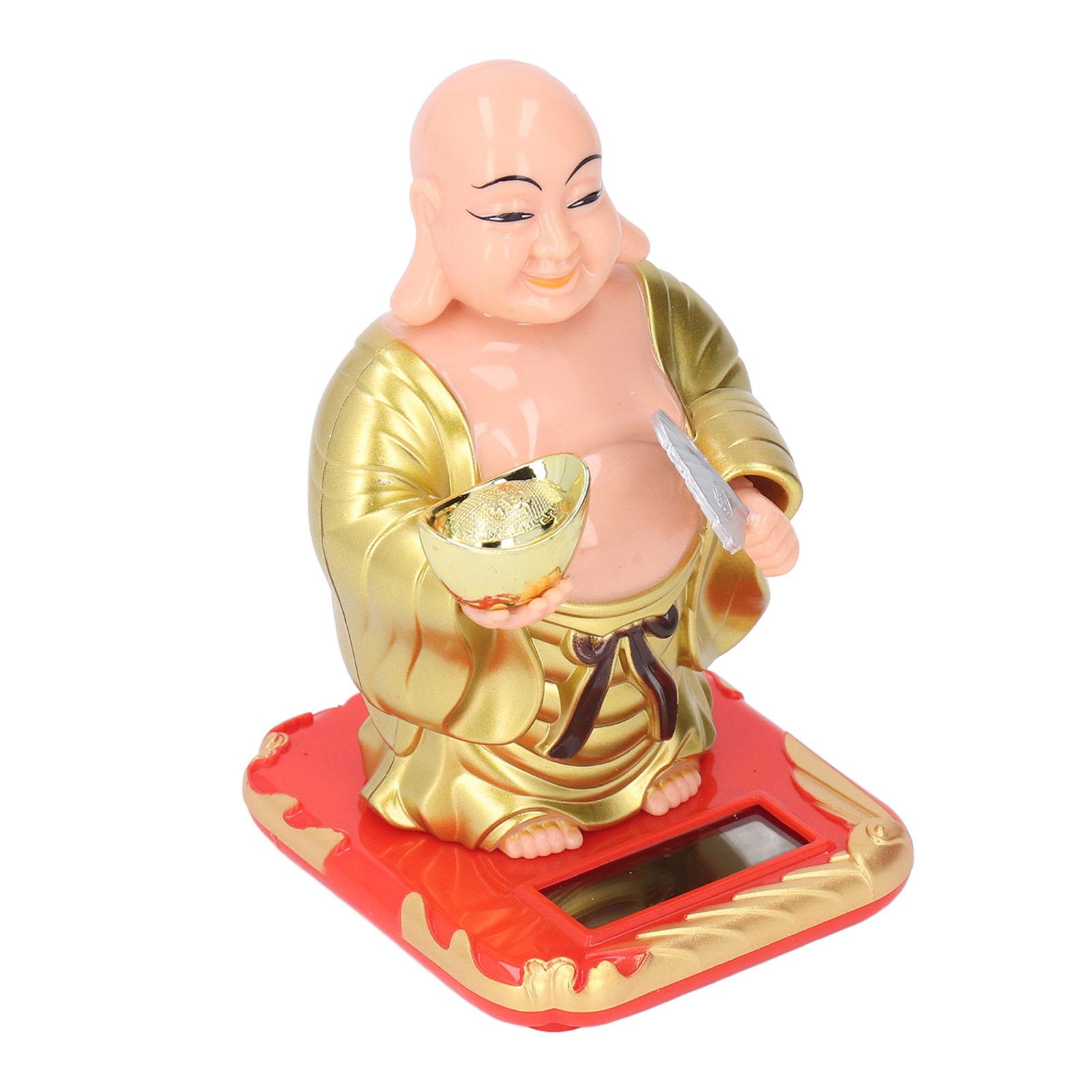 Stehender Maitreya Buddha Solar Ornamente Lichtenergie Sensing Buddha Statue Dekoration für Büro von Joom DACH