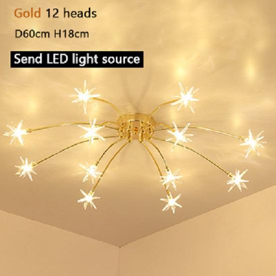 Stern-Deckenleuchte im postmodernen Stil, Gold, Silber, Schwarz, Glas-Kronleuchter, geeignet für Schlafzimmer, Wohnzimmer 12 heads 3color dimming Stern-Deckenleuchte im postmodernen Stil, Gold, Silber, Schwarz, Glas-Kronleuchter, geeignet für Schlafzimmer, Wohnzimmer 12 heads 3color dimming von Joom DACH