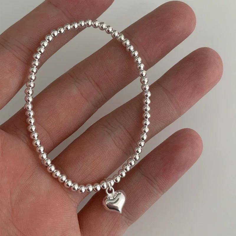 Stern Liebe Herz Anhänger Runde Perle Armband Für Mädchen Süße Romantische Stil Geschenke Für Liebhaber von Joom DACH