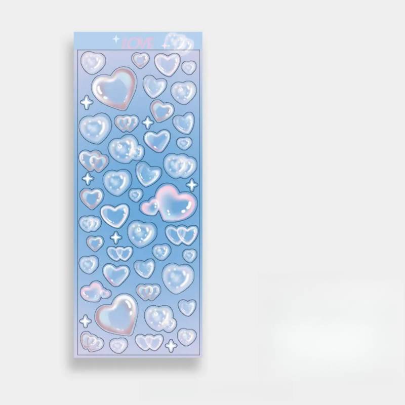 Sterne Aufkleber Abziehbilder Scrapbooking Schreibwaren Herzen Aufkleber Bubble Deco Aufkleber DIY Journal Planer von Joom DACH