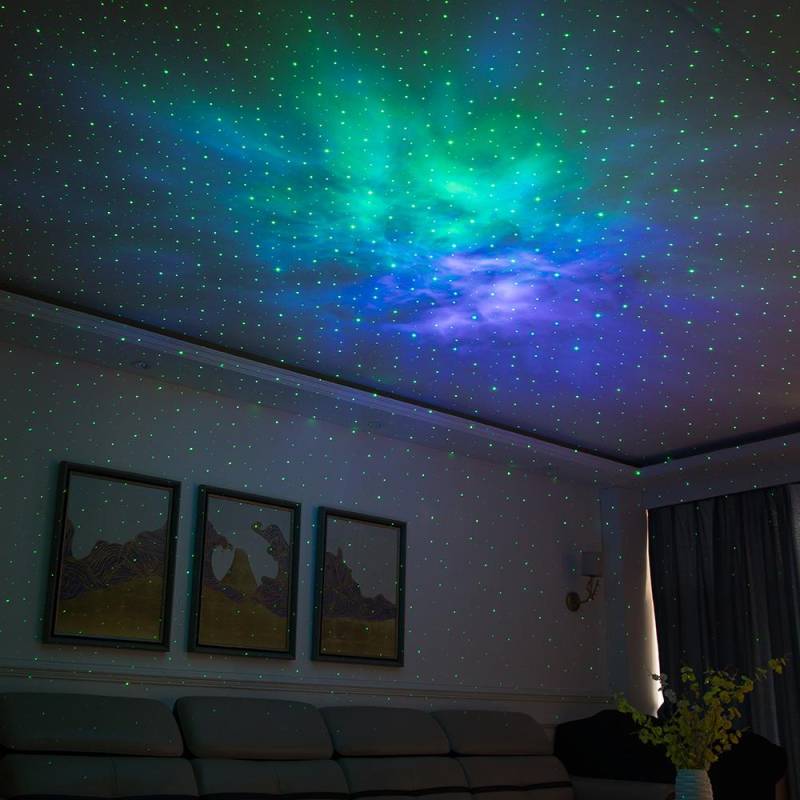 Sternenprojektor, Nachtlicht-Galaxie-Projektor mit LED-Nebelwolke, bunter Sternenhimmel-Projektor US Plug grau von Joom DACH
