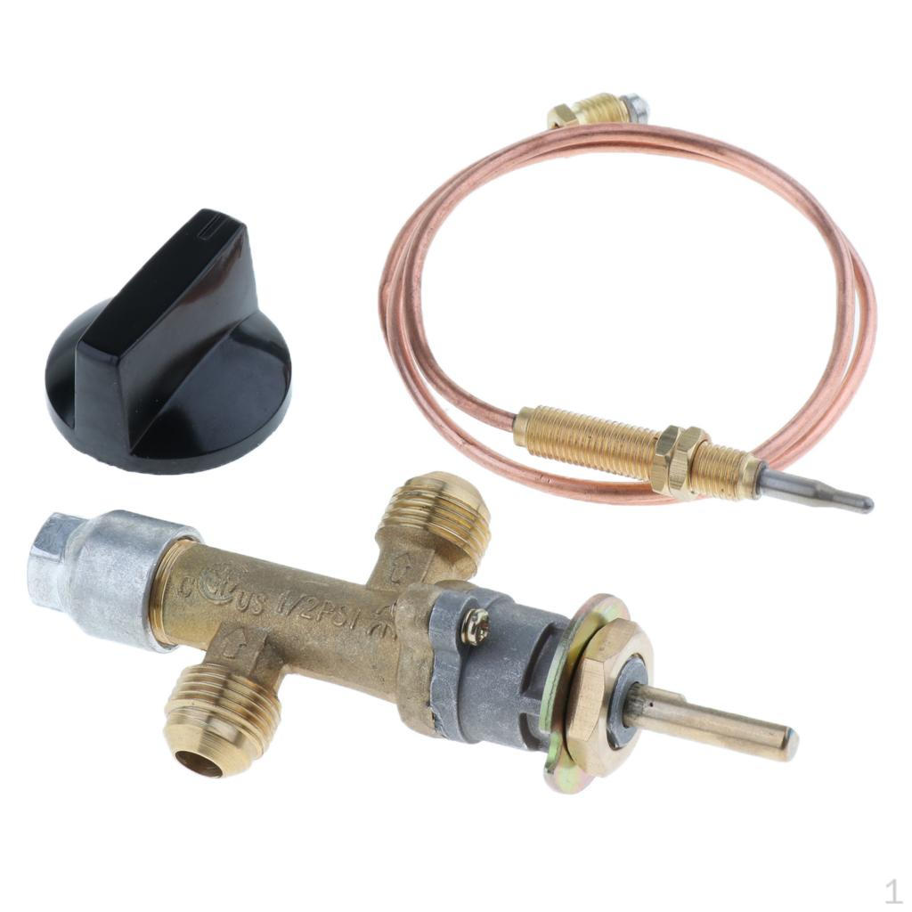 Steuerventil für Gasofen-Feuerheizung mit Thermoelement und Knopf von Joom DACH