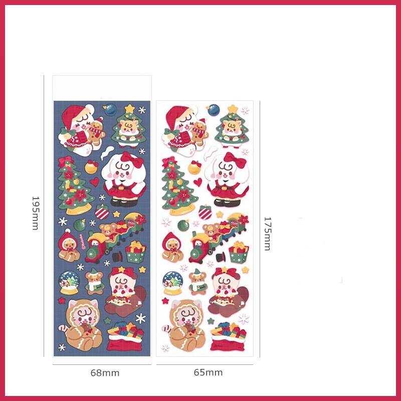 Sticer Weihnachts-Halloween-Serie Aufkleber, niedlicher Cartton-Häschen-Welpen-Baum-Aufkleber für DIY dekoratives Scrapbook-Tagebuch von Joom DACH