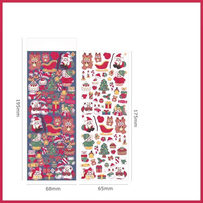 Sticer Weihnachts-Halloween-Serie Aufkleber, niedlicher Cartton-Häschen-Welpen-Baum-Aufkleber für DIY dekoratives Scrapbook-Tagebuch von Joom DACH