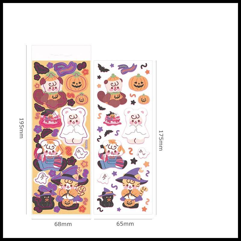 Sticer Weihnachts-Halloween-Serie Aufkleber, niedlicher Cartton-Häschen-Welpen-Baum-Aufkleber für DIY dekoratives Scrapbook-Tagebuch von Joom DACH