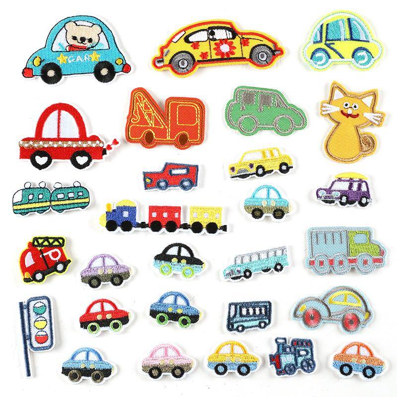 Stickerei-Label Stickerei Aufkleber Zubehör Cartoon Auto Schuh Emblem Klebstoff Patch Aufkleber Kleidung Zubehör Stoff-Label Stoff-Aufkleber C2R-C-4-2 von Joom DACH