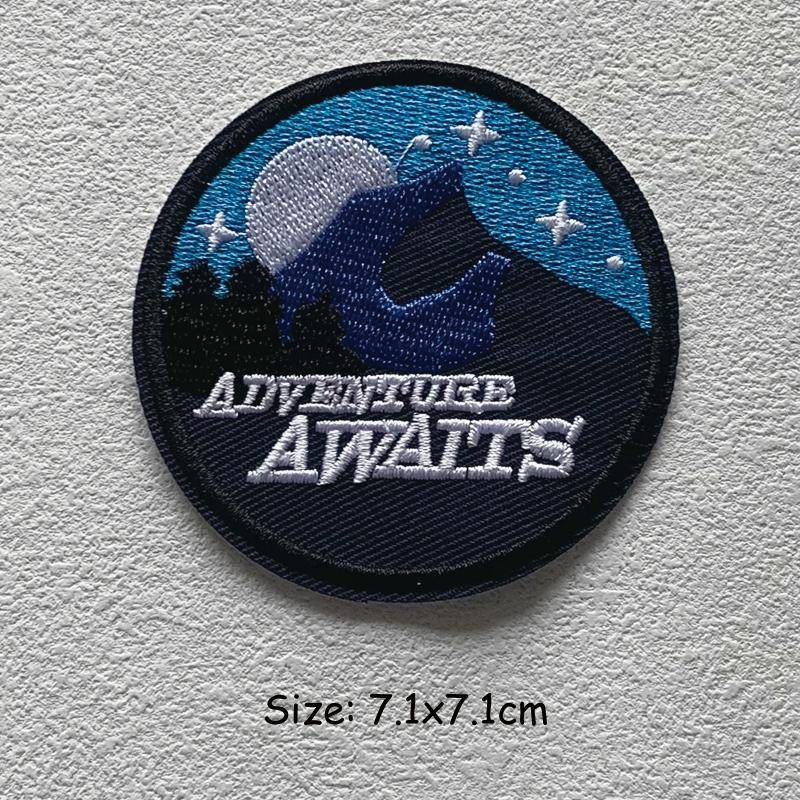 Stickerei Schmelzbare Nähen Kleidung Abzeichen Patches Landschaft Wüste Wald Punk Patch DIY Wärmeübertragung Aufkleber Neue Kleidungsstück Zubehör Mode 7.1x7.1 cm von Joom DACH