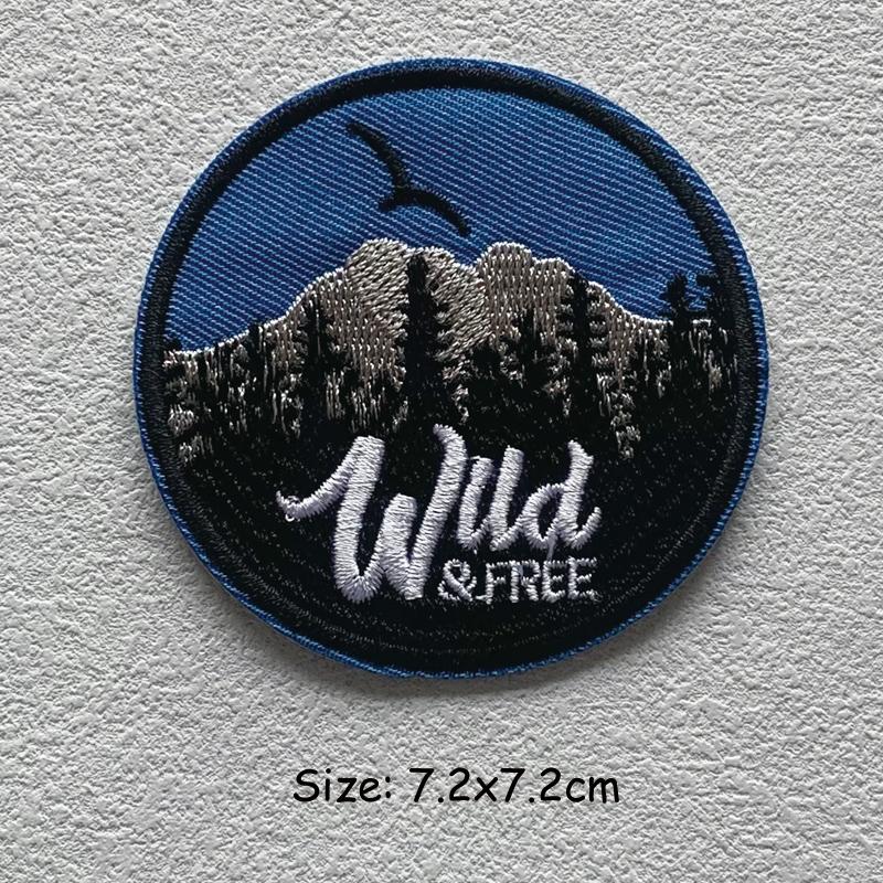 Stickerei Schmelzbare Nähen Kleidung Abzeichen Patches Landschaft Wüste Wald Punk Patch DIY Wärmeübertragung Aufkleber Neue Kleidungsstück Zubehör Mode 7.2x7.2 cm von Joom DACH