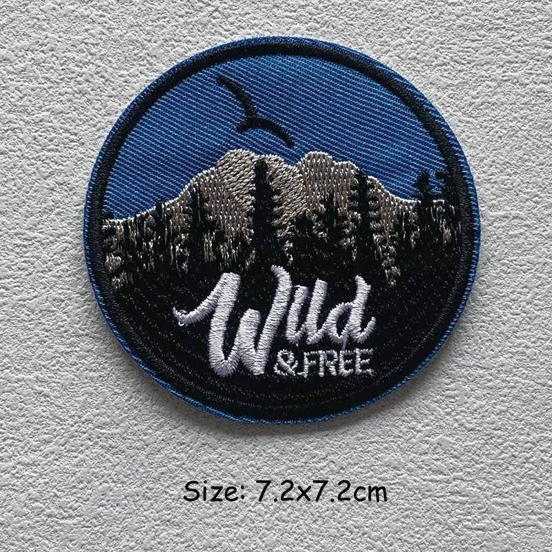 Stickerei Schmelzbare Nähen Kleidung Abzeichen Patches Landschaft Wüste Wald Punk Patch DIY Wärmeübertragung Aufkleber Neue Kleidungsstück Zubehör Mode 7.2x7.2 cm von Joom DACH