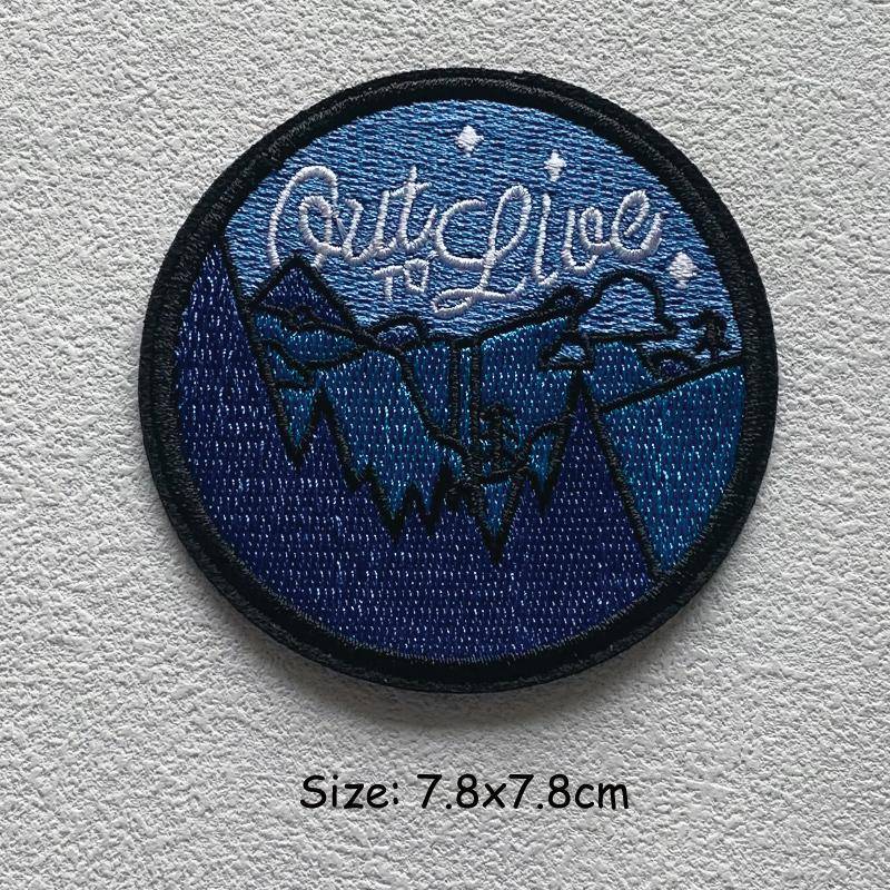 Stickerei Schmelzbare Nähen Kleidung Abzeichen Patches Landschaft Wüste Wald Punk Patch DIY Wärmeübertragung Aufkleber Neue Kleidungsstück Zubehör Mode 7.8x7.8 cm von Joom DACH
