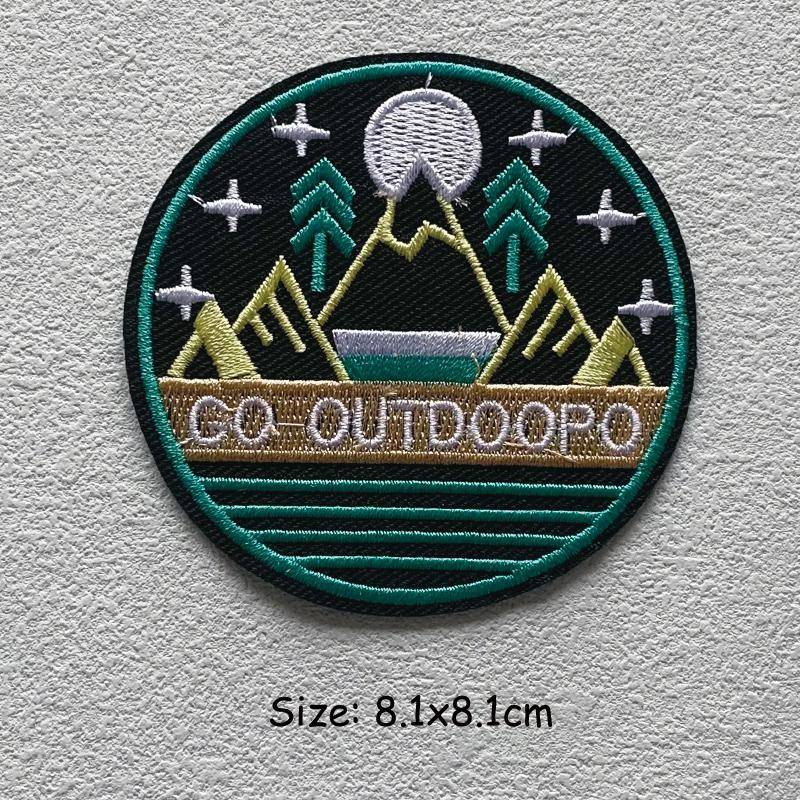 Stickerei Schmelzbare Nähen Kleidung Abzeichen Patches Landschaft Wüste Wald Punk Patch DIY Wärmeübertragung Aufkleber Neue Kleidungsstück Zubehör Mode 8.1x8.1 cm von Joom DACH