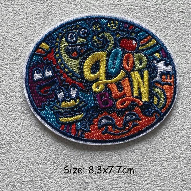 Stickerei Schmelzbare Nähen Kleidung Abzeichen Patches Landschaft Wüste Wald Punk Patch DIY Wärmeübertragung Aufkleber Neue Kleidungsstück Zubehör Mode 8.3x7.7 cm von Joom DACH