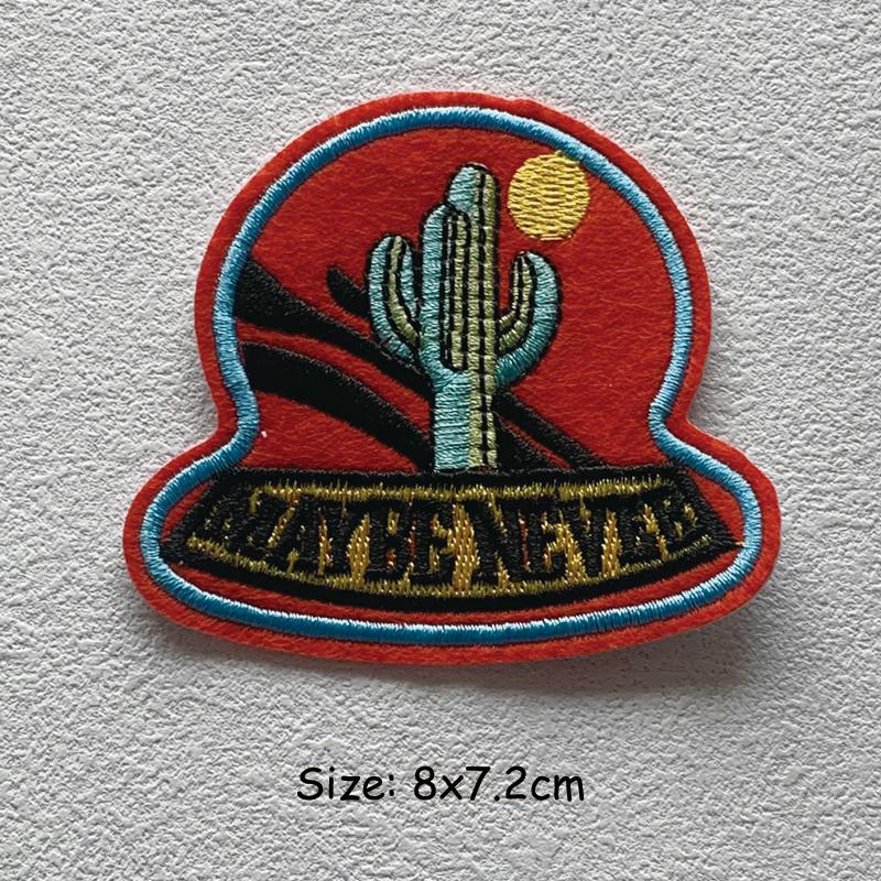 Stickerei Schmelzbare Nähen Kleidung Abzeichen Patches Landschaft Wüste Wald Punk Patch DIY Wärmeübertragung Aufkleber Neue Kleidungsstück Zubehör Mode 8x7.2 cm von Joom DACH
