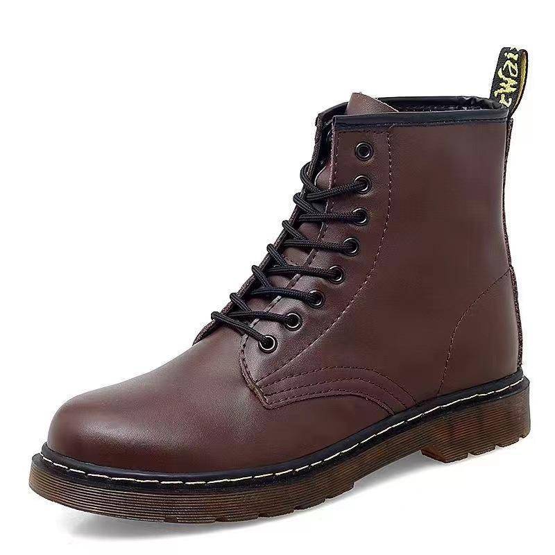 Stiefel Herren Frühling Neue Mode Lässig Paare Übergröße High-Top Stiefel Herrenschuhe 43 von Joom DACH