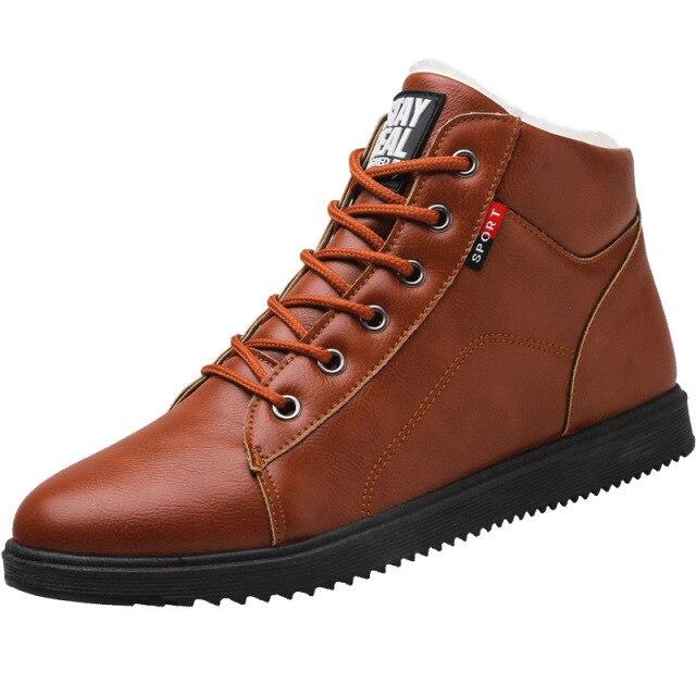 Stiefeletten Herren Schwarz Große Größe Winterstiefel Herrenschuhe Warme Pelz Schneestiefel Herren Verschleißfeste Erwachsene Männliche Tennis 5uik 45 braun von Joom DACH