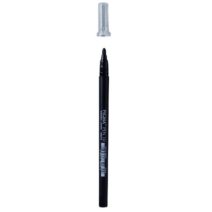 Stift - SAKURA - PIGMA PEN 10 - Spitze 0,7 mm - Permanente schwarze Tinte - Gemischt Erwachsene/Kinder schwarz von Joom DACH